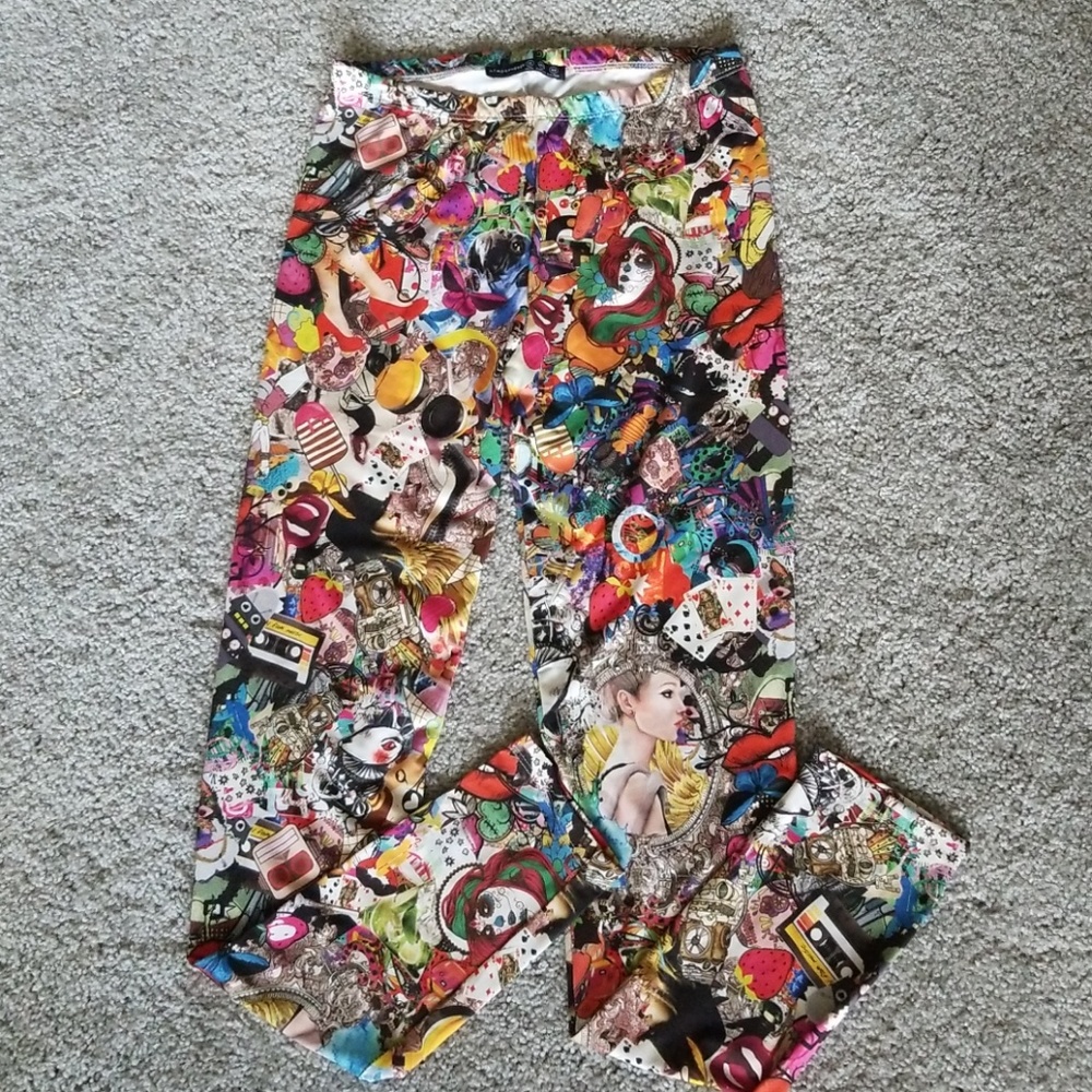 Multicolored patterned leggings
